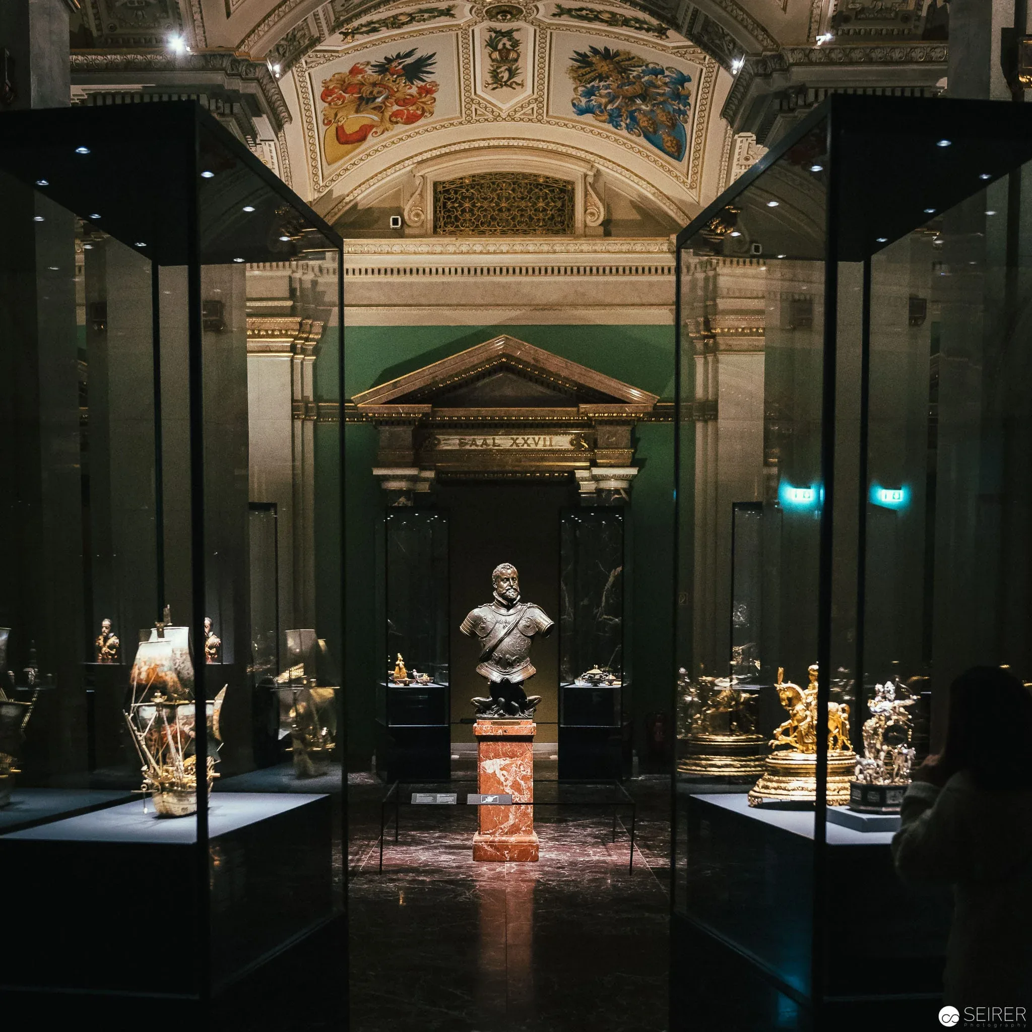 Skulptur Kaiser Rudolf II. von Adriaen de Vries in der Kunstkammer des Kunsthistorischen Museums Wien