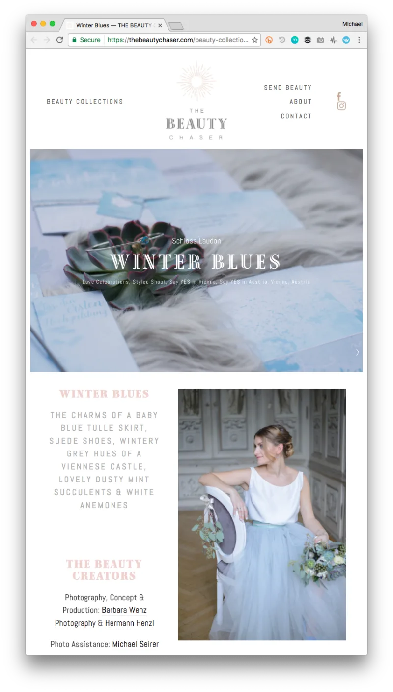 Eisblaues Wintershooting auf thebeautychaser.com