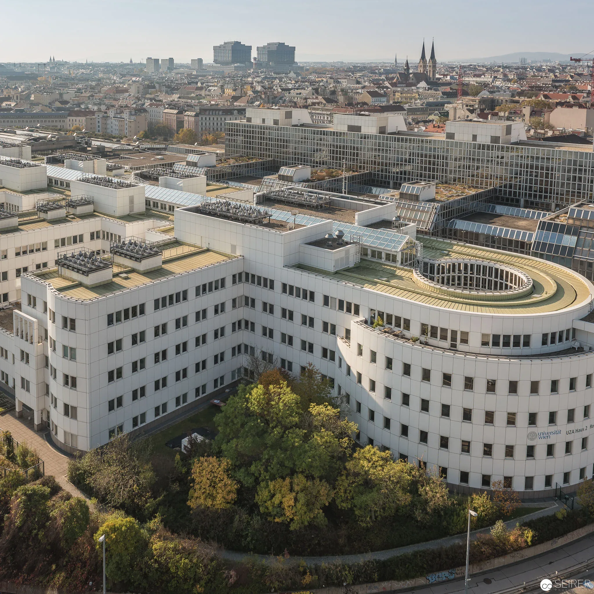 Ehemalige WU Wien - Ausblick vom 14. Stock der Müllverbrennungsanlage Spittelau