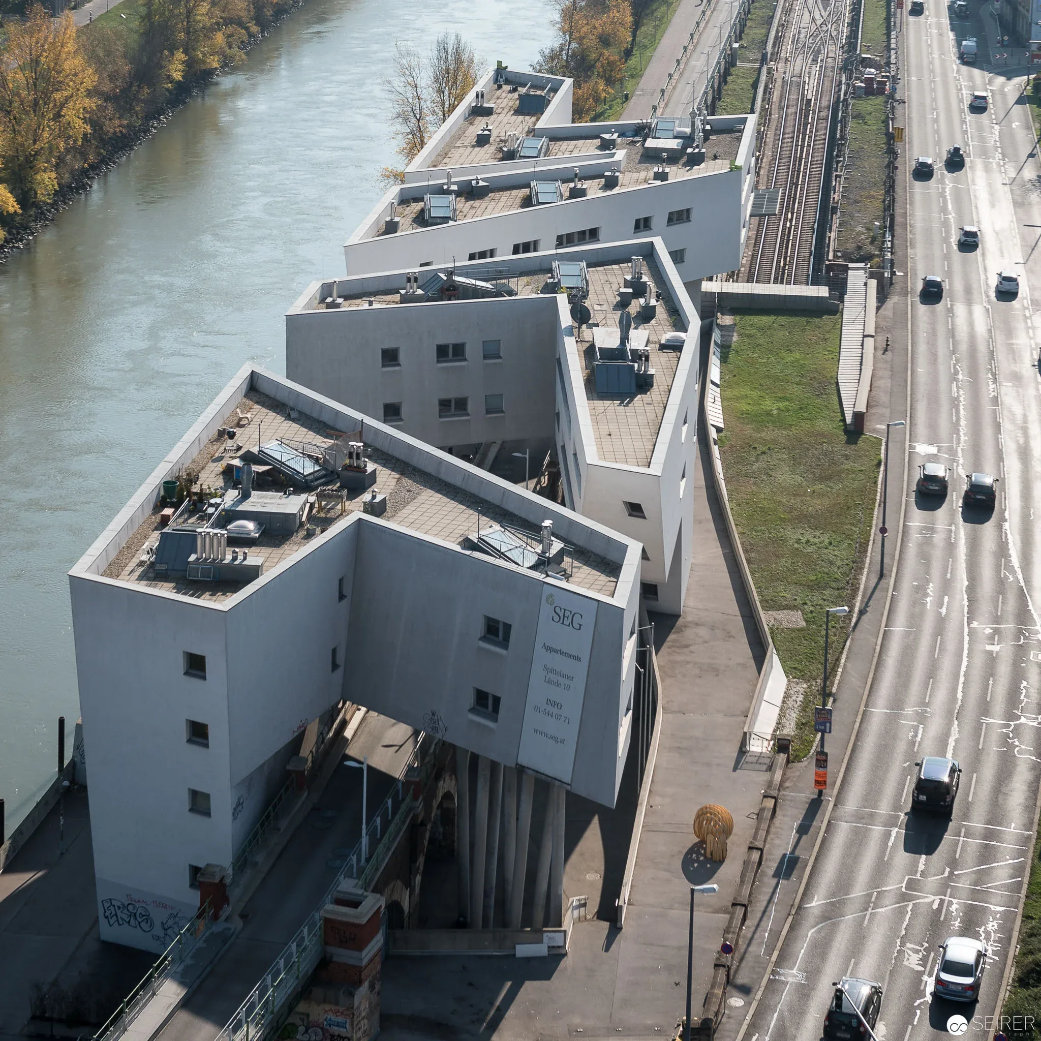 Ausblick vom 14. Stock der Müllverbrennungsanlage Spittelau