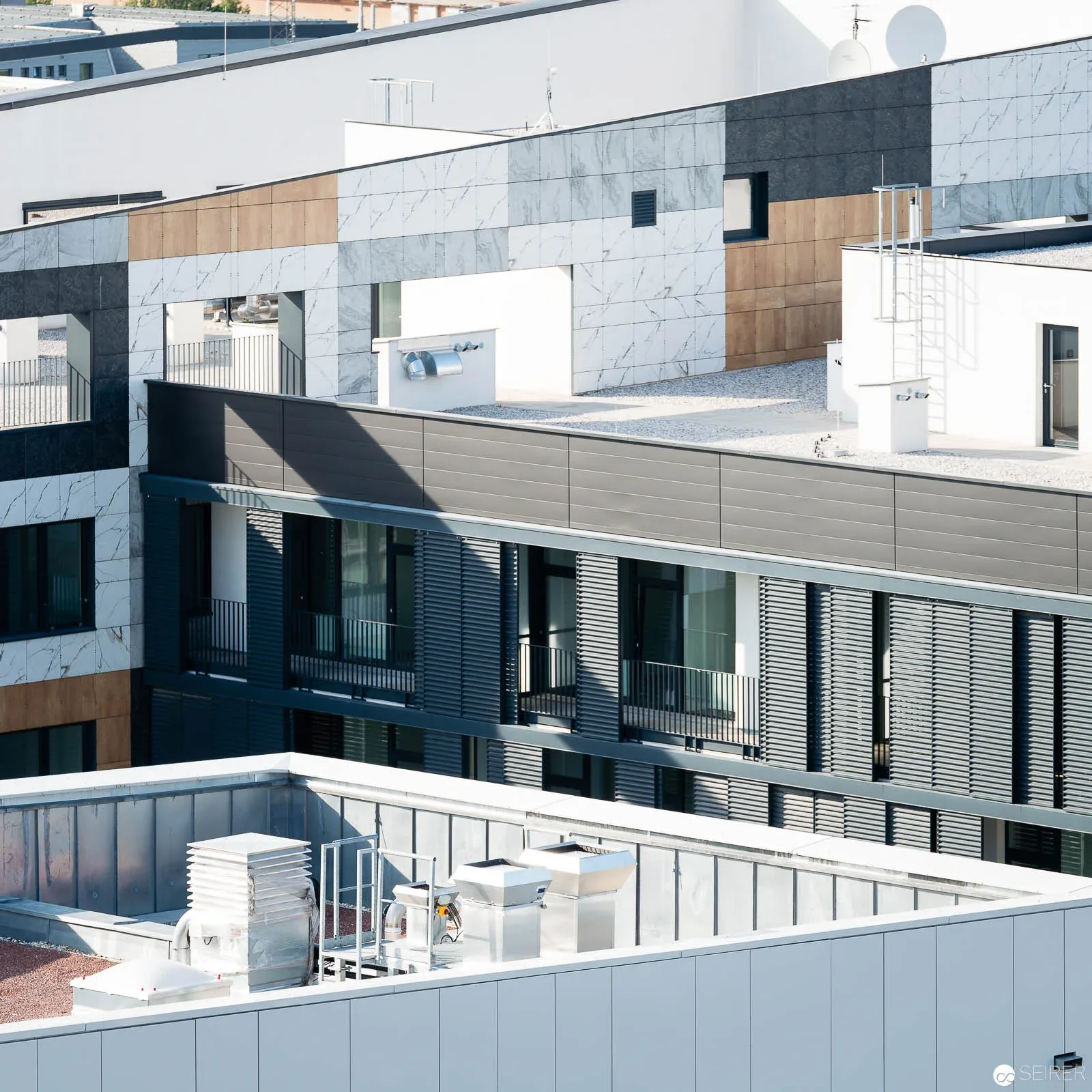 Ausblick vom Helikopterlandeplatz Krankenhaus Nord
