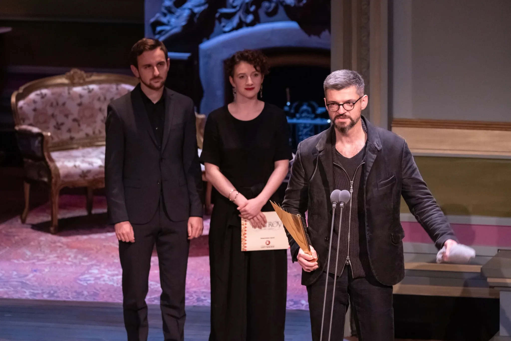 Peter Fasching, Lara Sienczak, Dušan David Pařízek - Nestroy Verleihung 2018