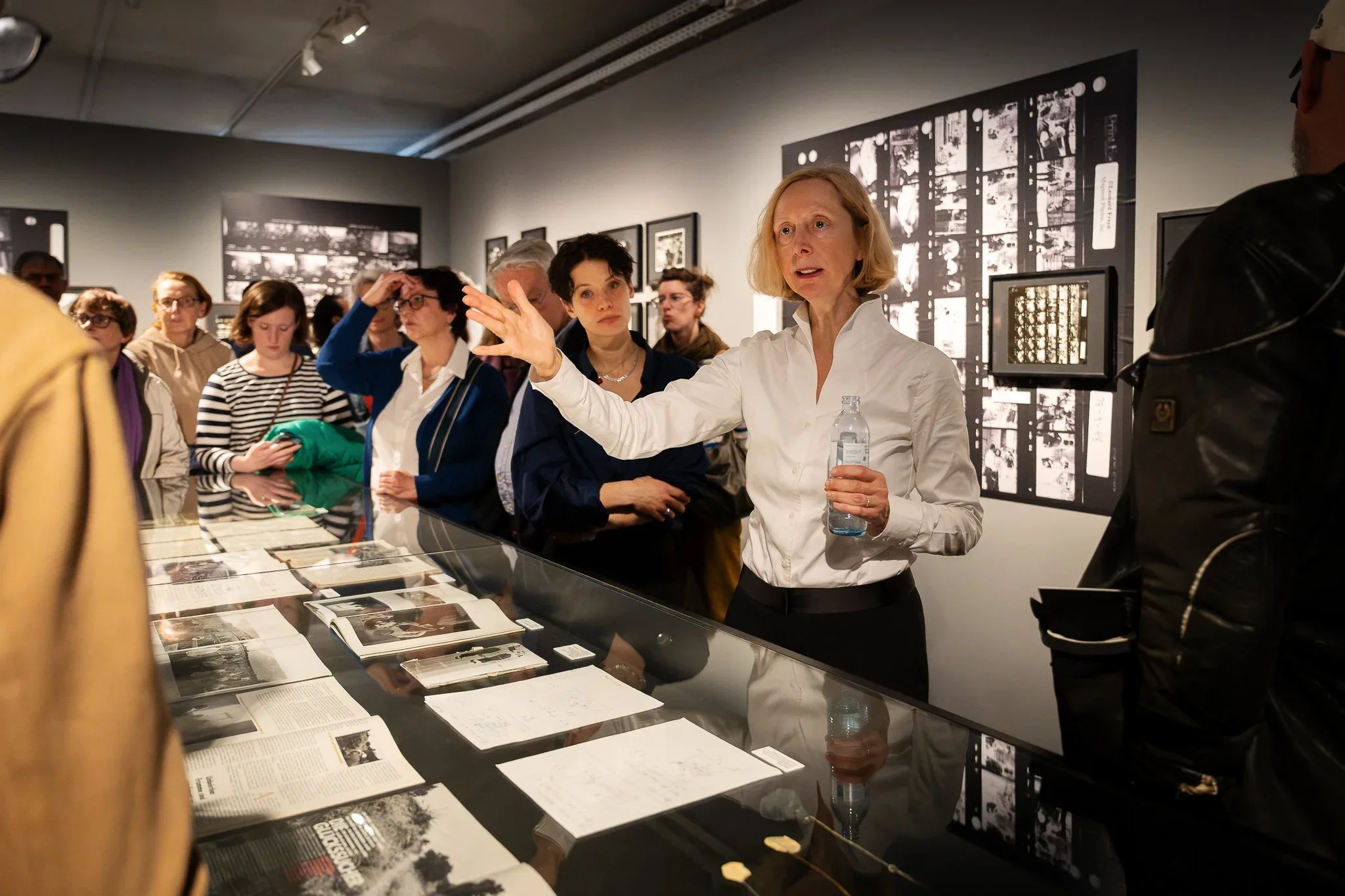 Andrea Holzherr, Ausstellungsdirektorin Magnum Photos, giving a tour at Opening Foto Arsenal Wien, 2025