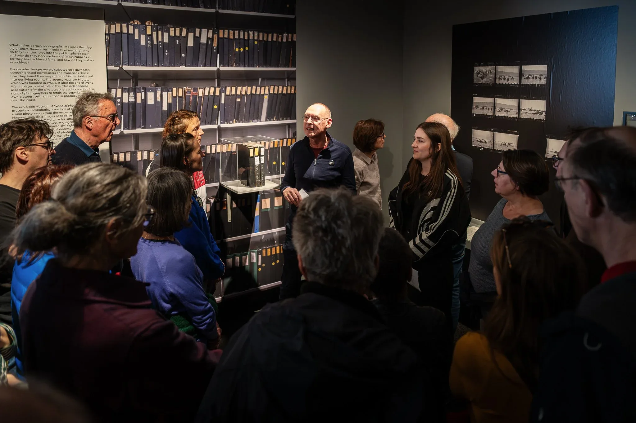 Mona Schubert, curator giving a tour at Opening Foto Arsenal Wien, 2025