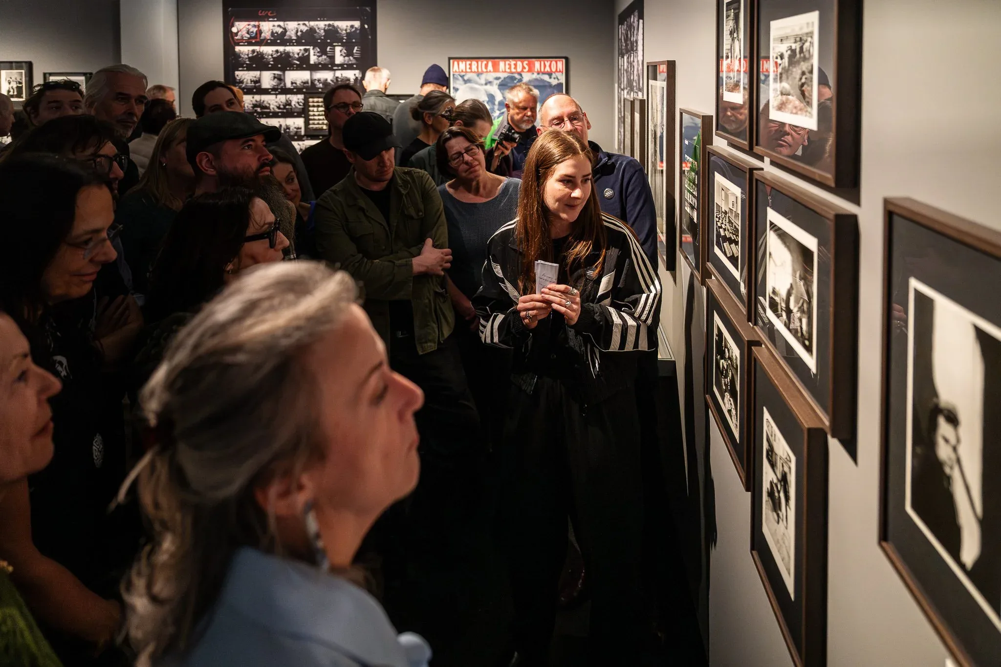 Mona Schubert, curator giving a tour at Opening Foto Arsenal Wien, 2025