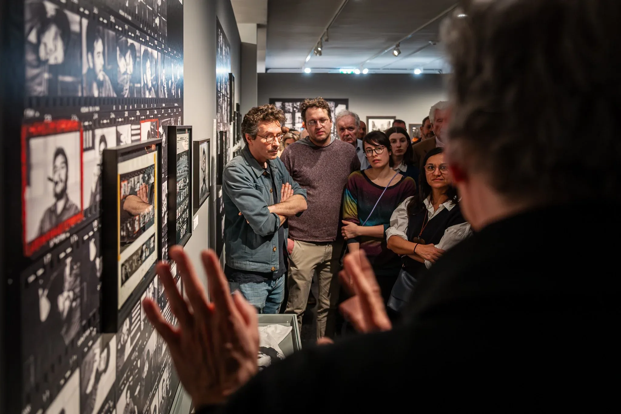 Fabian Knierim, curator Westlicht, giving a tour at Opening Foto Arsenal Wien, 2025