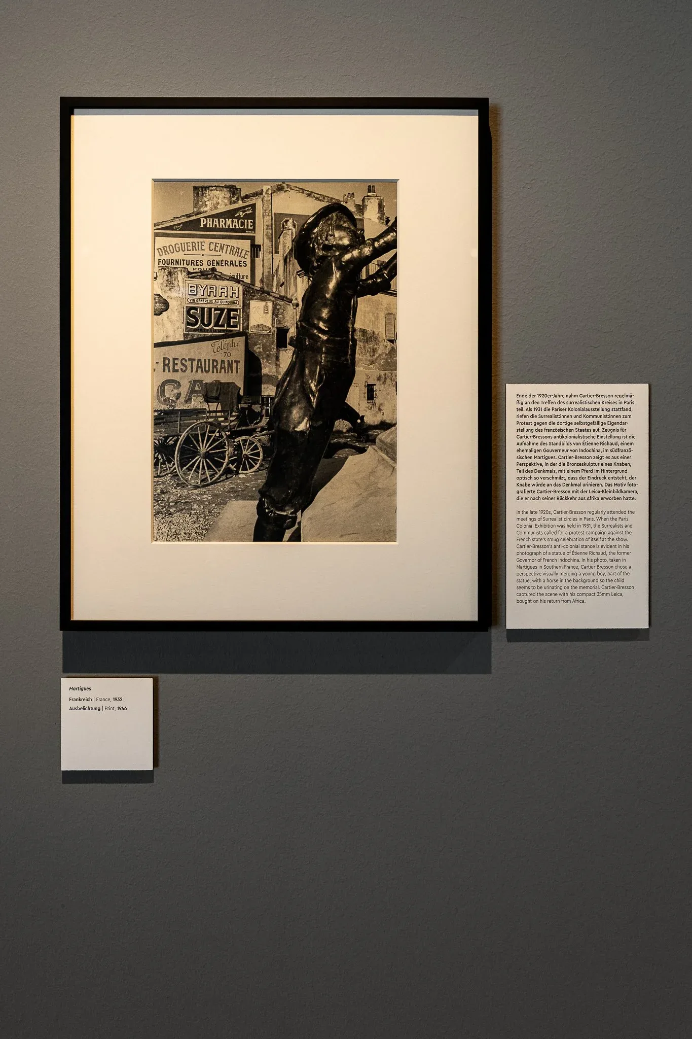 Exhibition View "Watch! Watch! Watch!" Henri Cartier-Bresson, FOTO ARSENAL Vienna