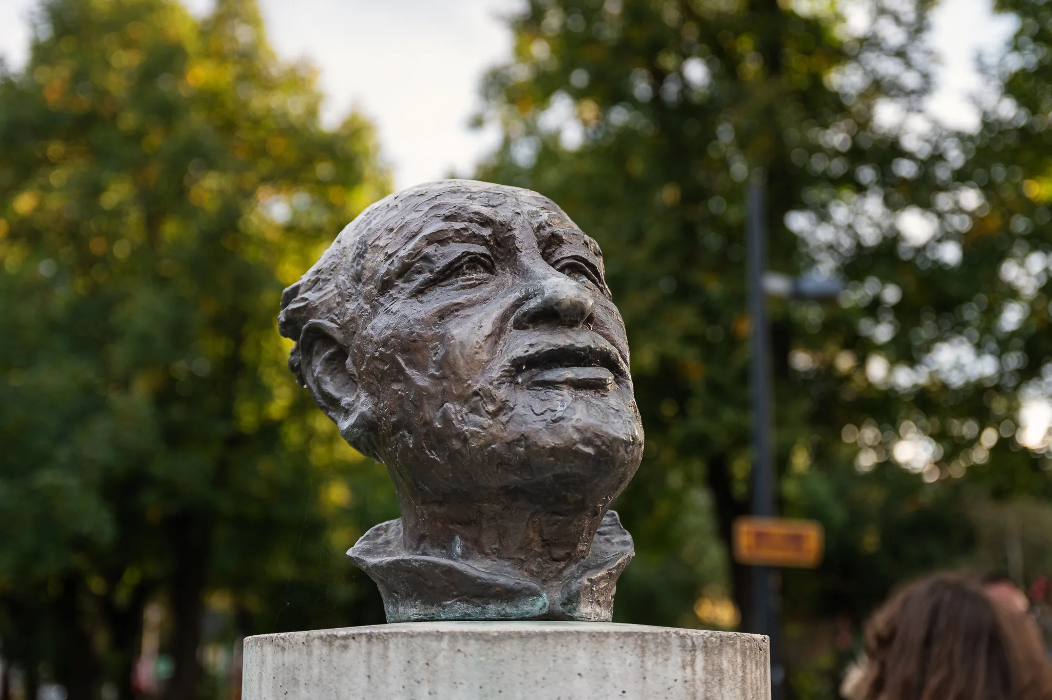 Bust of Bruno Kreisky in Kreisky Park, Margareten, Vienna, 2026