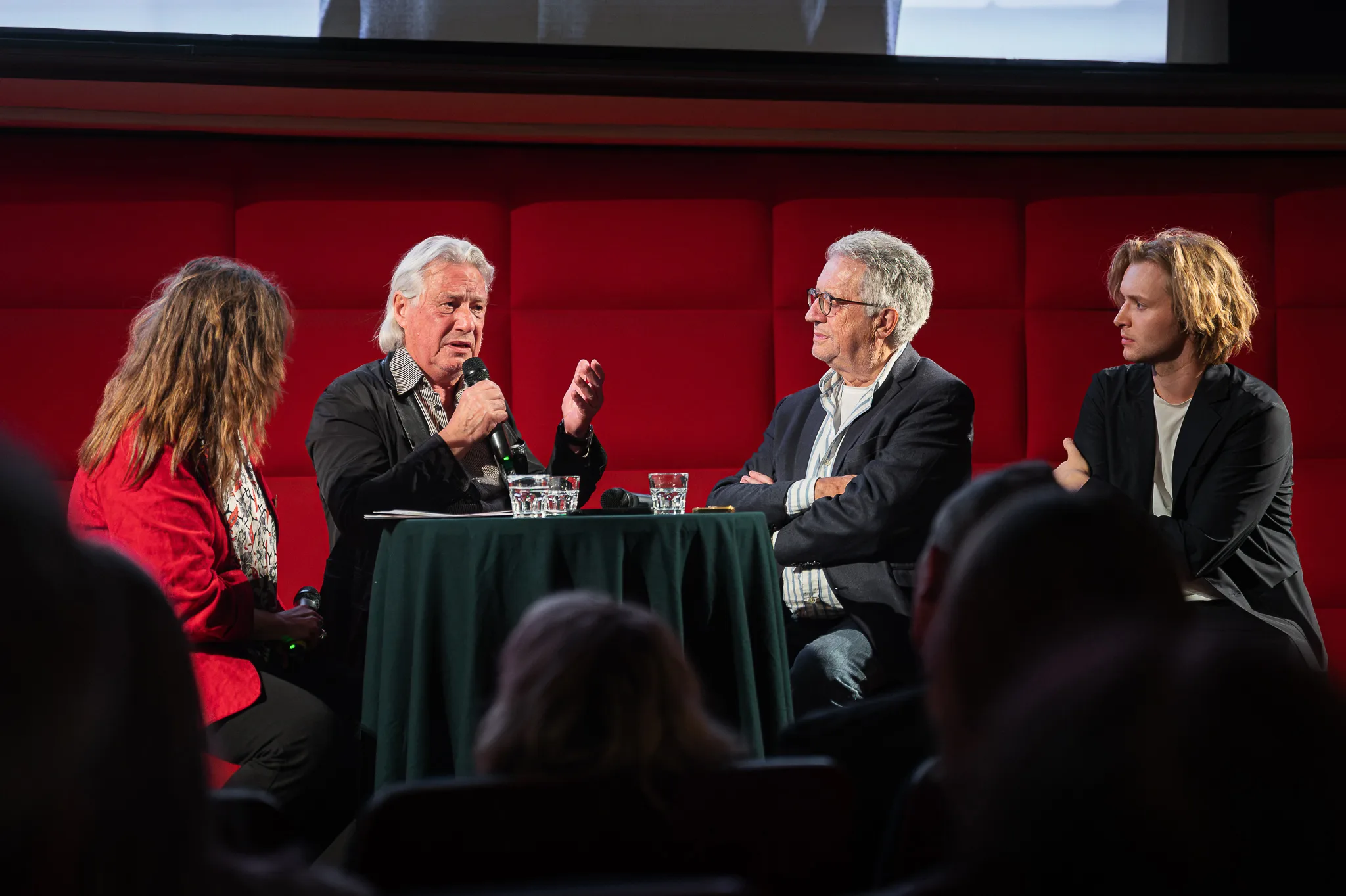 Sabine Kroissenbrunner, Harald Sicheritz, Wolfgang Petritsch and Nils Arztmann at the green table, Preview of “Bruno – Der junge Kreisky”, Filmcasino, Vienna, 2026