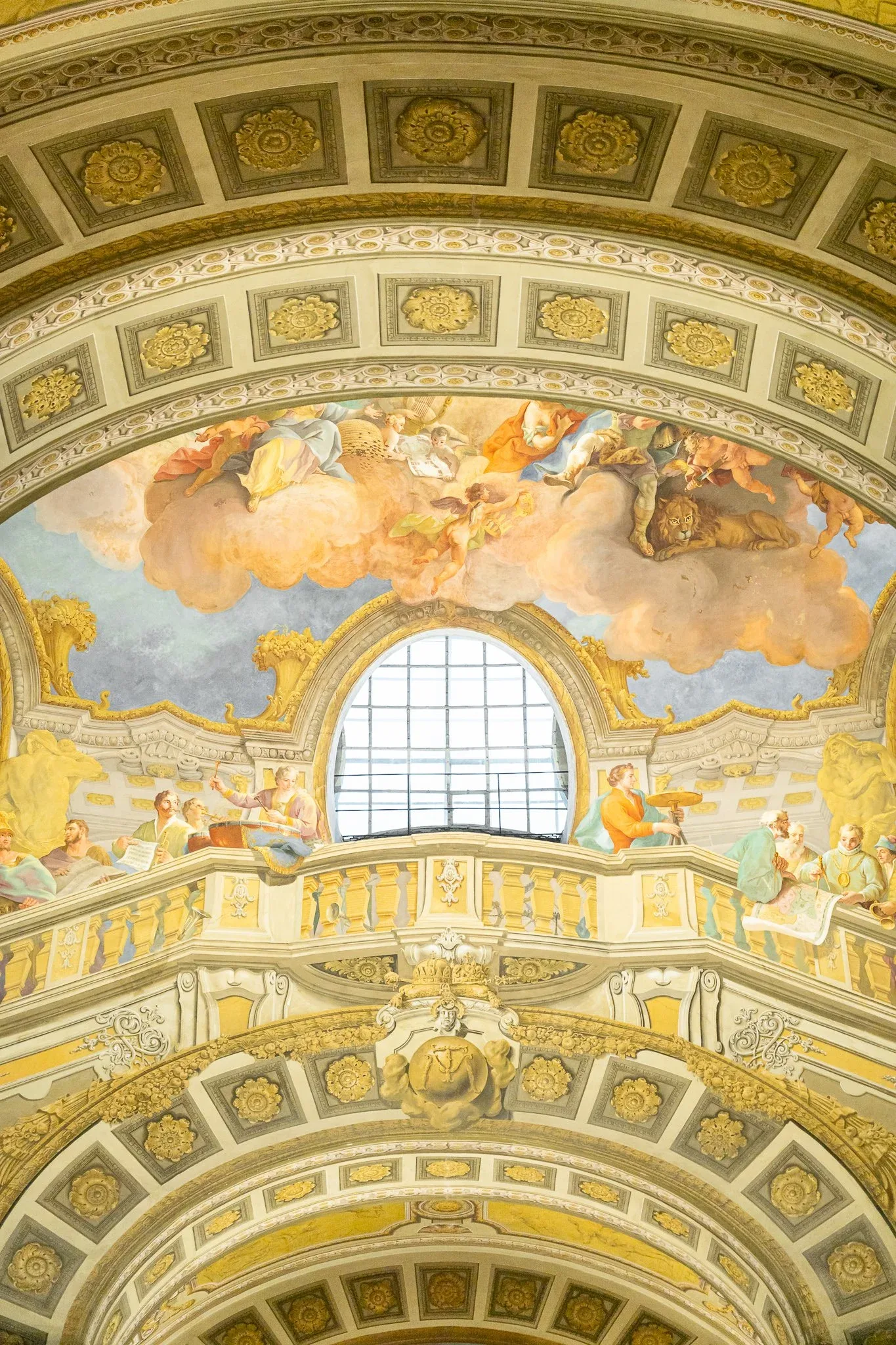 Exhibition view "A Century in Pictures. Austria 1925-2025", Österreichische Nationalbibliothek, Prunksaal