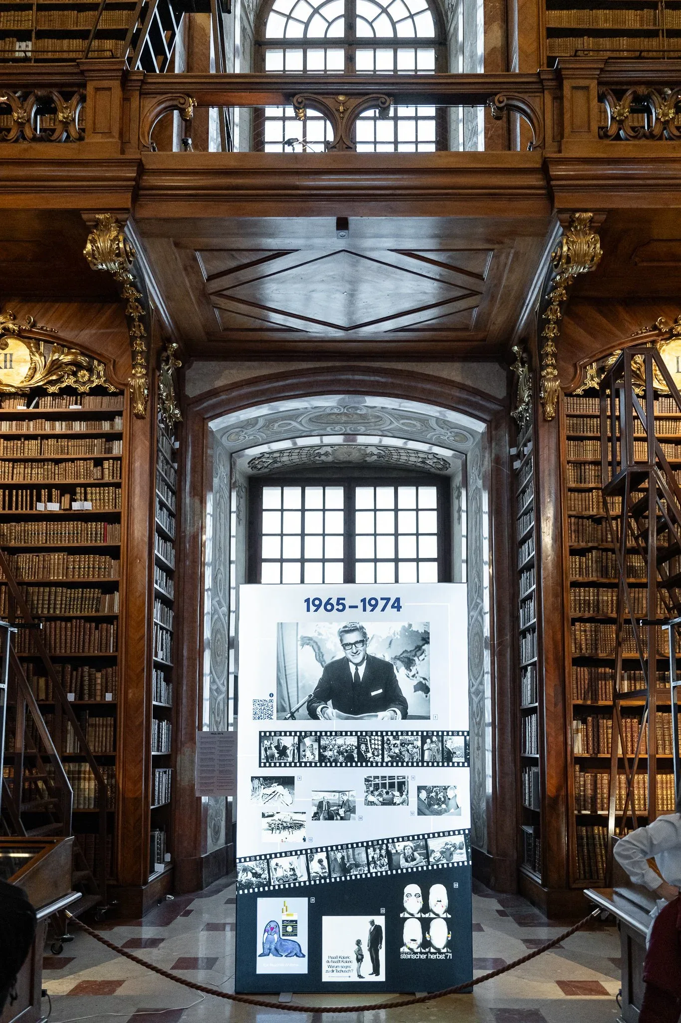 Exhibition view "A Century in Pictures. Austria 1925-2025", Österreichische Nationalbibliothek, Prunksaal